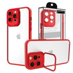 Apple iPhone 14 Pro Max Chrome Premium Case - Clear/Red (1104590)