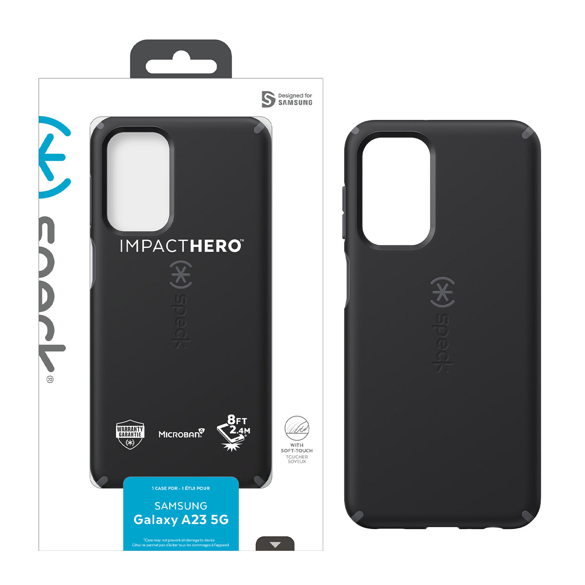 Samsung Galaxy A23 5G SPECK IMPACT HERO Slim Dual-layer Case - BLACK/SLATE GREY (1104821)
