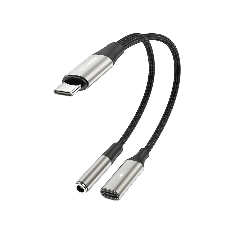 ESEEKGO ES-15C 2 In 1 60W Type-C to Type-C+3.5mm Audio Adapter ( 1107689) (MSRP $29.99)