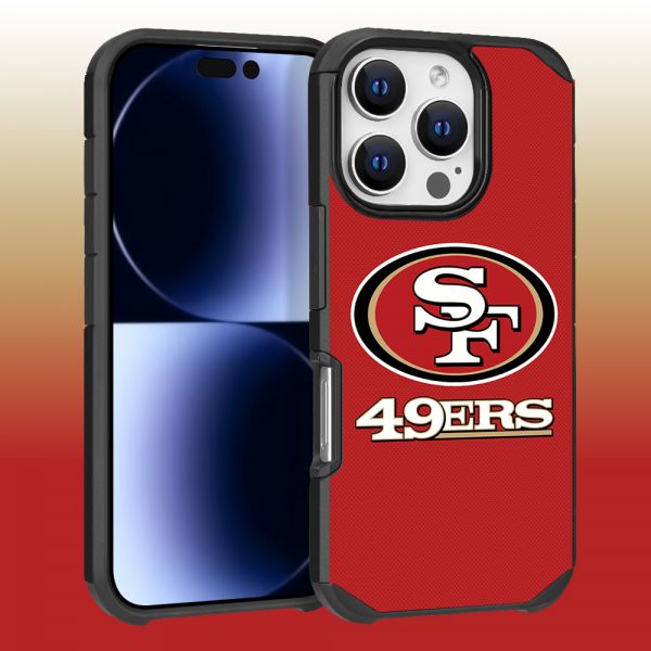 Apple iPhone 16 Pro Max (6.9) - NFL Licensed San Francisco 49ers Team Logo on Red Textured Dual Layer Case (1103124) (MSRP $44.99)