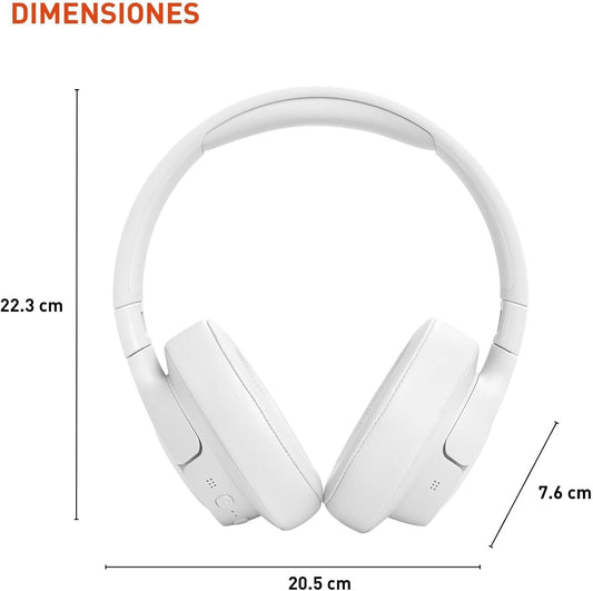 JBL Tune 770NC - Adaptive Noise Cancelling with Smart Ambient Wireless Over-Ear Headphones, Bluetooth 5.3, Up to 70H Battery Life with Speed Charge, Lightweight, Comfortable & Foldable Design (White) ( 1107653) (MSRP $149.99)