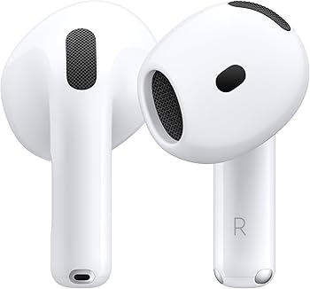 Apple AirPods 4 ANC Wireless Earbuds Bluetooth Headphones with Active Noise Cancellation Adaptive Transparency Mode Personalized Spatial Audio USB C Charging Case Wireless Charging H2 Chip - WHITE ( 1107651) (MSRP $259.99)