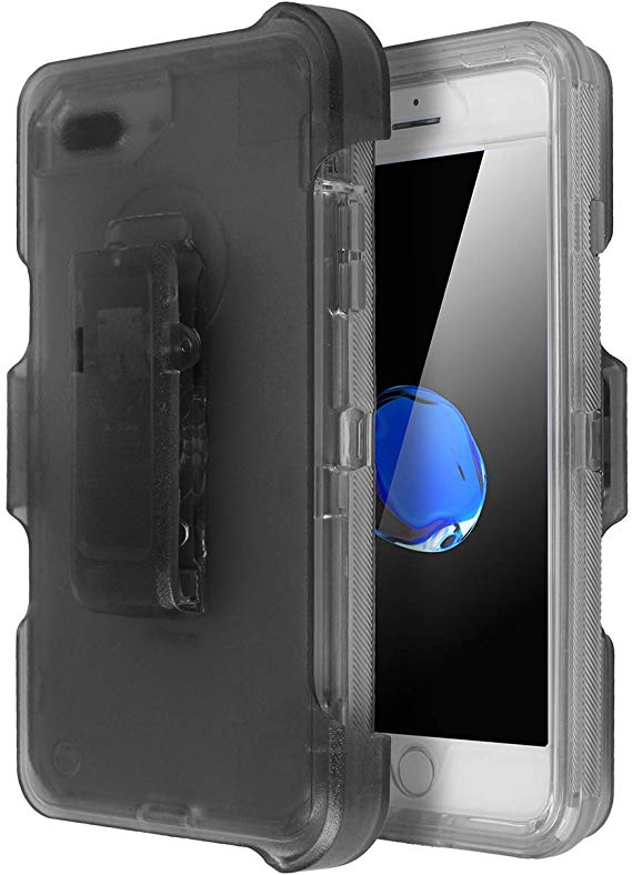APPLE IPHONE 11 PRO 5.8" DEFENDER CASE WITH CLIP - SMOKE/CLEAR (9519)