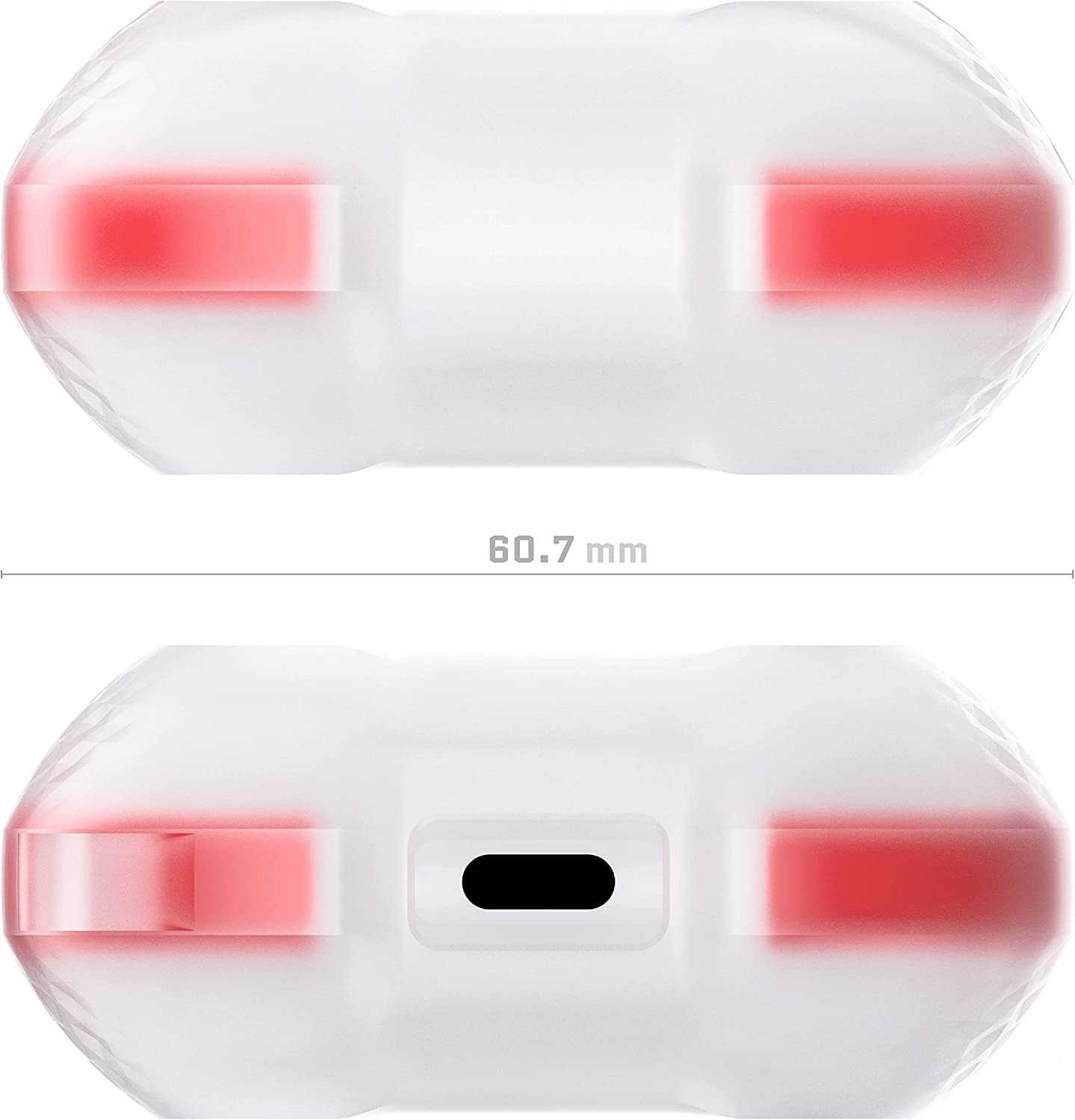 Ghostek COVERT AirPods 3 Case Clear Protective Silicone Cover with Keychain Premium Slim Design with Heavy Duty Protection Wireless Charging Compatible Designed for 2021 Apple AirPod (3rd Gen) - (Clear) (1103937)