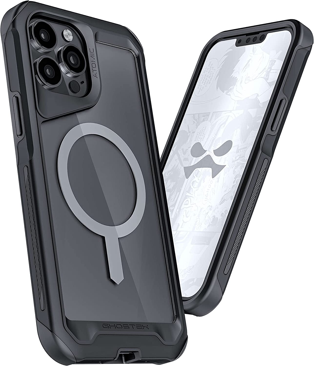 Ghostek iPhone 14 Pro Series Protective Metal MagSafe Cases — ATOMIC slim- Black (1104942)