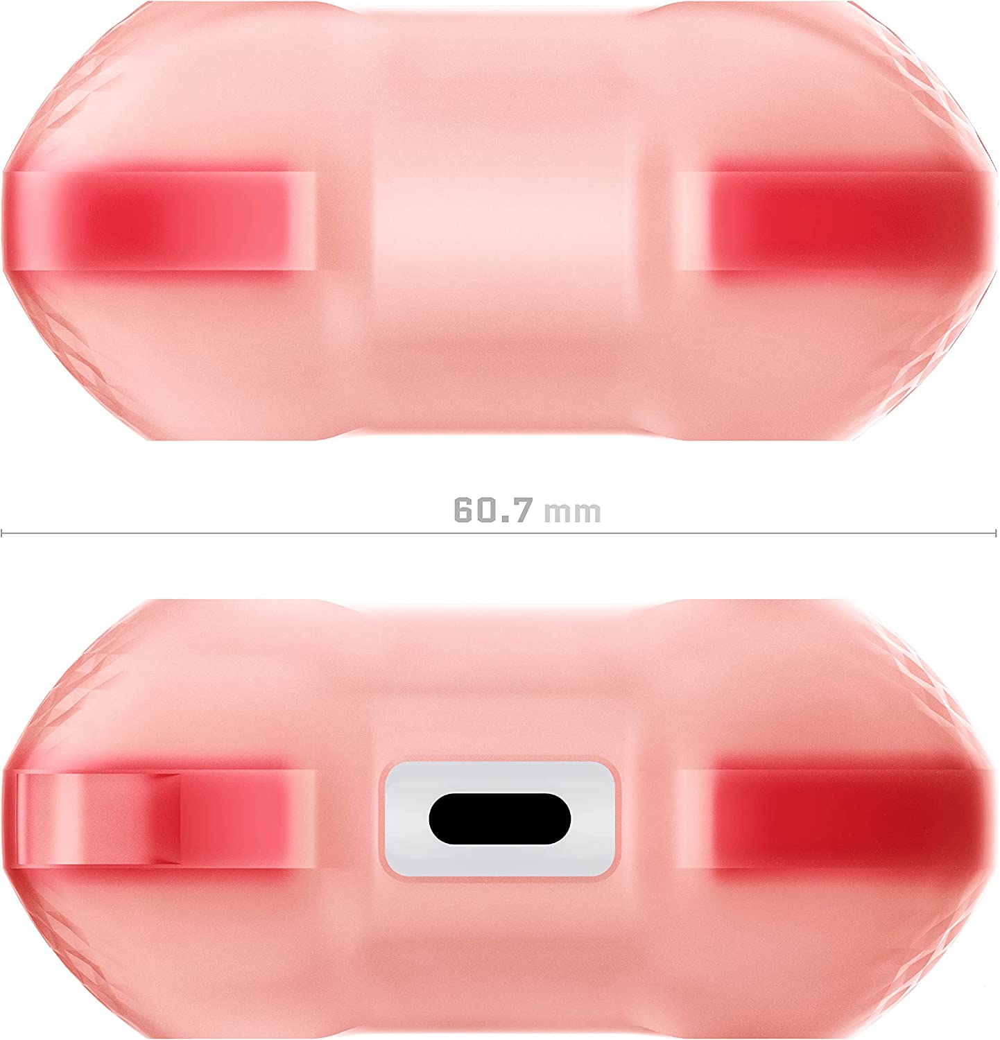 Ghostek COVERT AirPods 3 Case Clear Protective Silicone Cover with Keychain Premium Slim Design with Heavy Duty Protection Wireless Charging Compatible Designed for 2021 Apple AirPod (3rd Gen) - (Pink) (1103938)