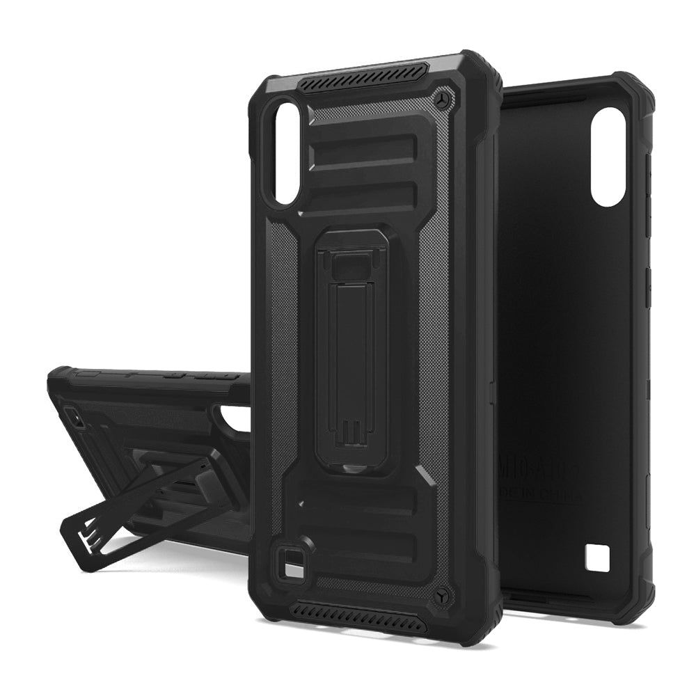 SAMSUNG A10E KICKSTAND CASE - BLACK (4132)