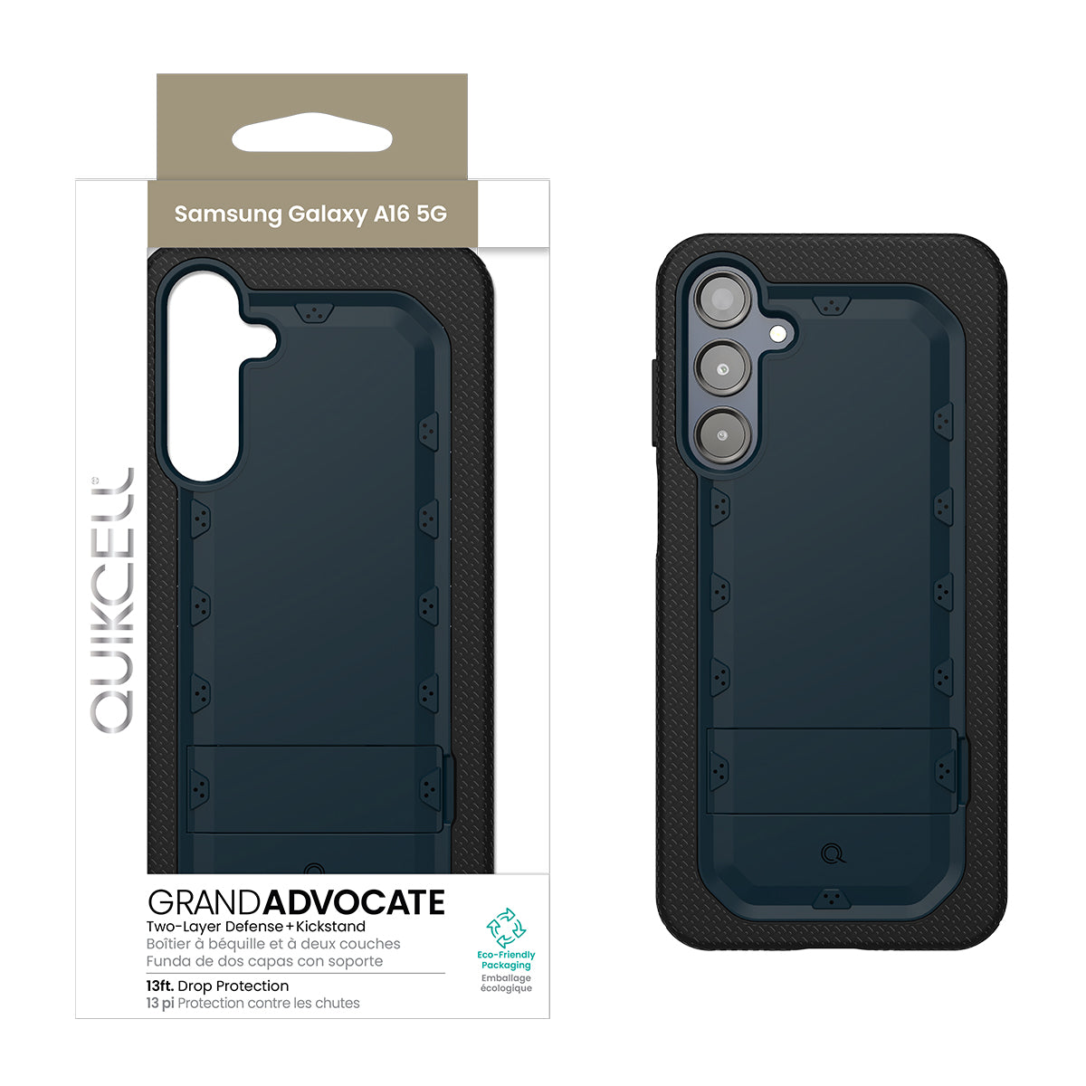 Quikcell Samsung Galaxy A16 5G GRAND ADVOCATE Dual-layer Kickstand Case Navy Blue (1102583)