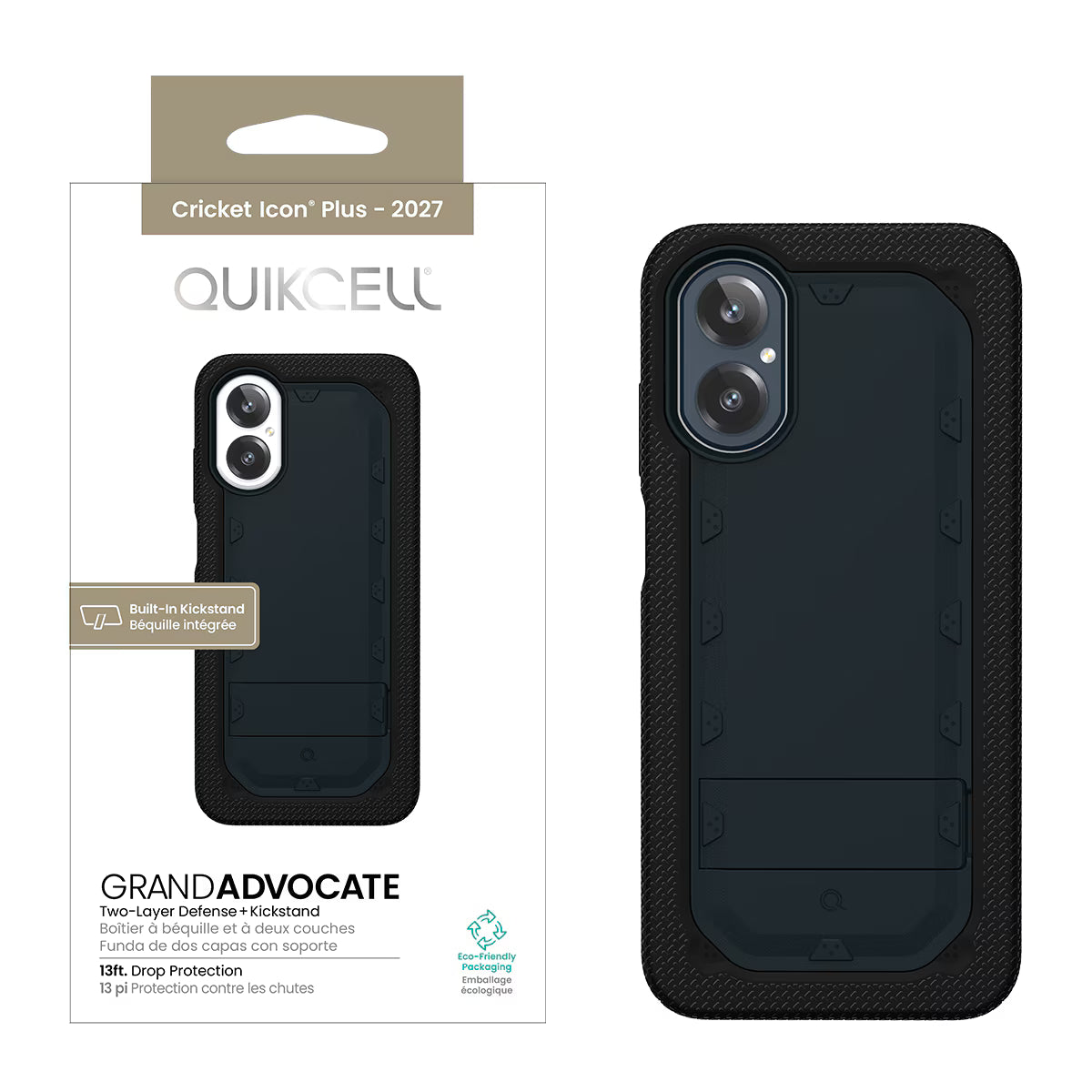 Quikcell GRAND ADVOCATE Dual-layer Kickstand Case - Navy Blue (1108265)(MSRP $49.99)