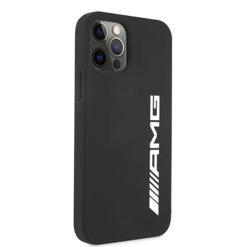 iPhone 12 / iPhone 12 Pro - Silicone Black Big White Logo - AMG (1102503)