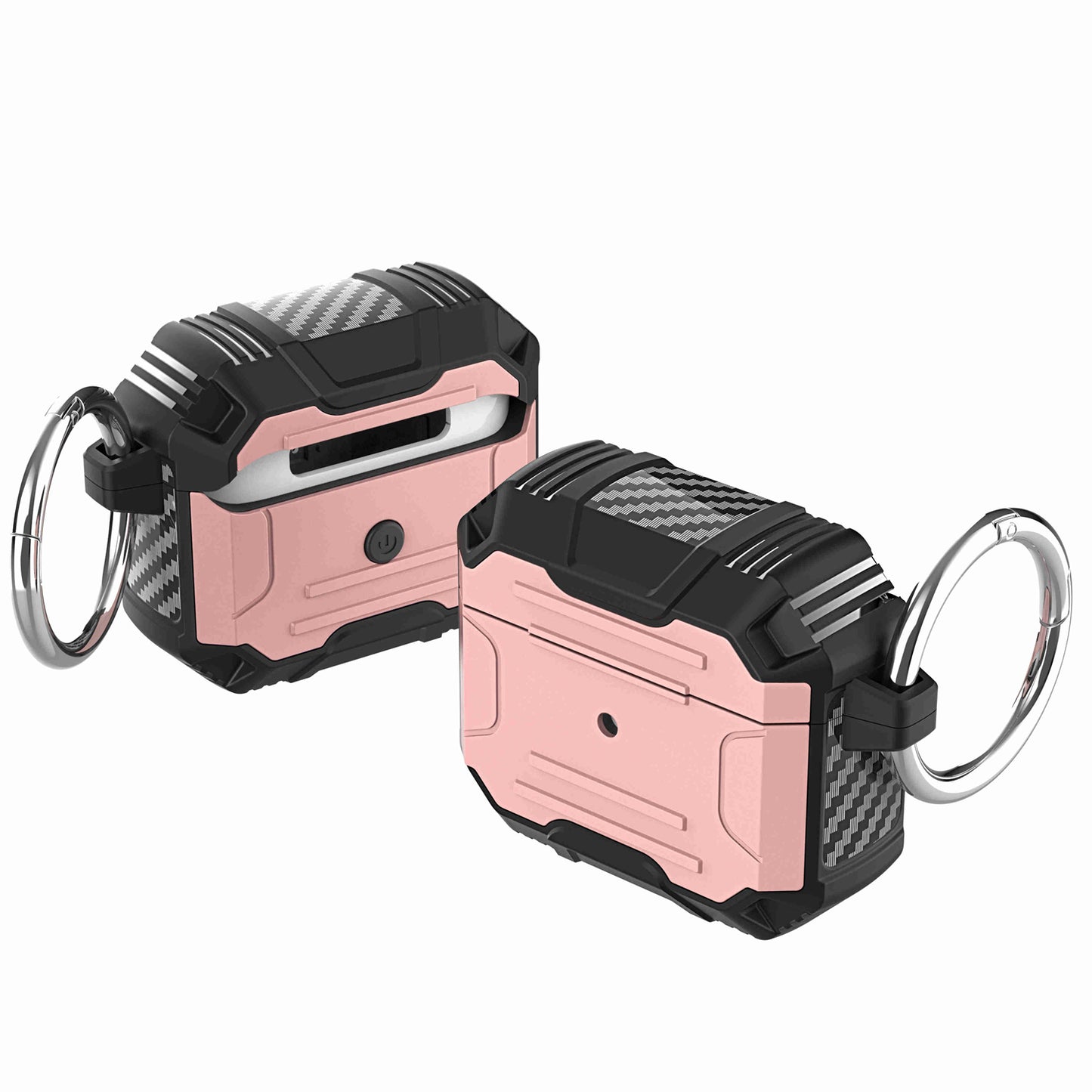 AirPods Pro Rugged ShockProof Hybrid With Metal Hook Case Cover - Rose Gold (1102812)