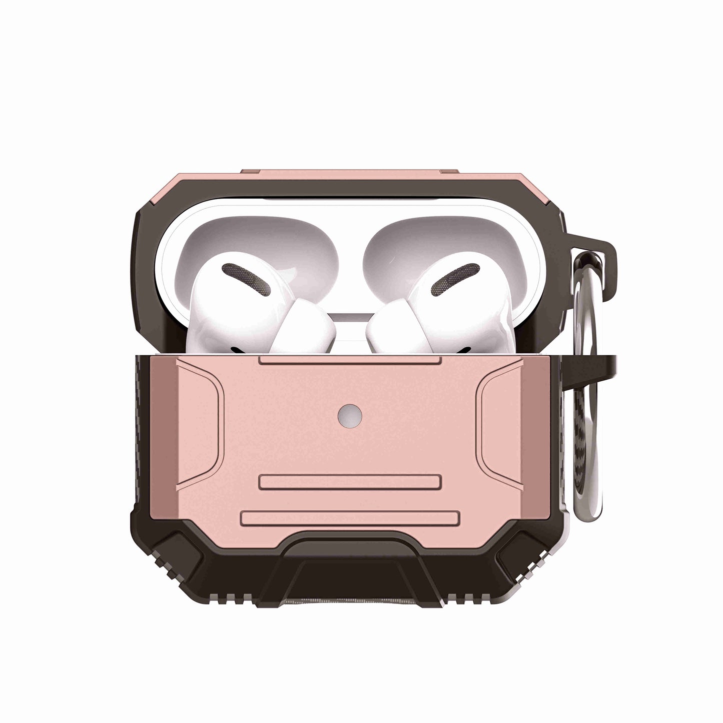 AirPods Pro Rugged ShockProof Hybrid With Metal Hook Case Cover - Rose Gold (1102812)