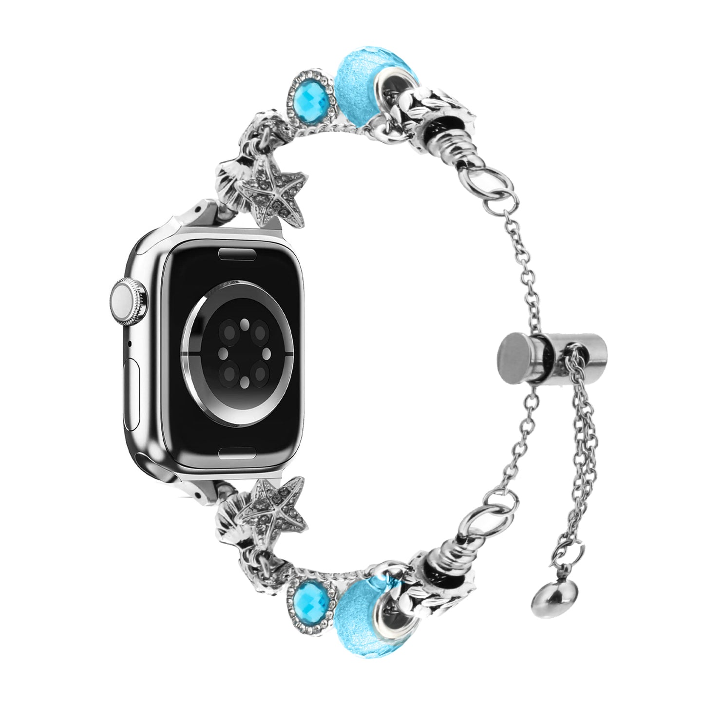 Apple Watch Size 38/40/41mm Ornaments Beautiful Set Watchband - Light Blue (1107574)