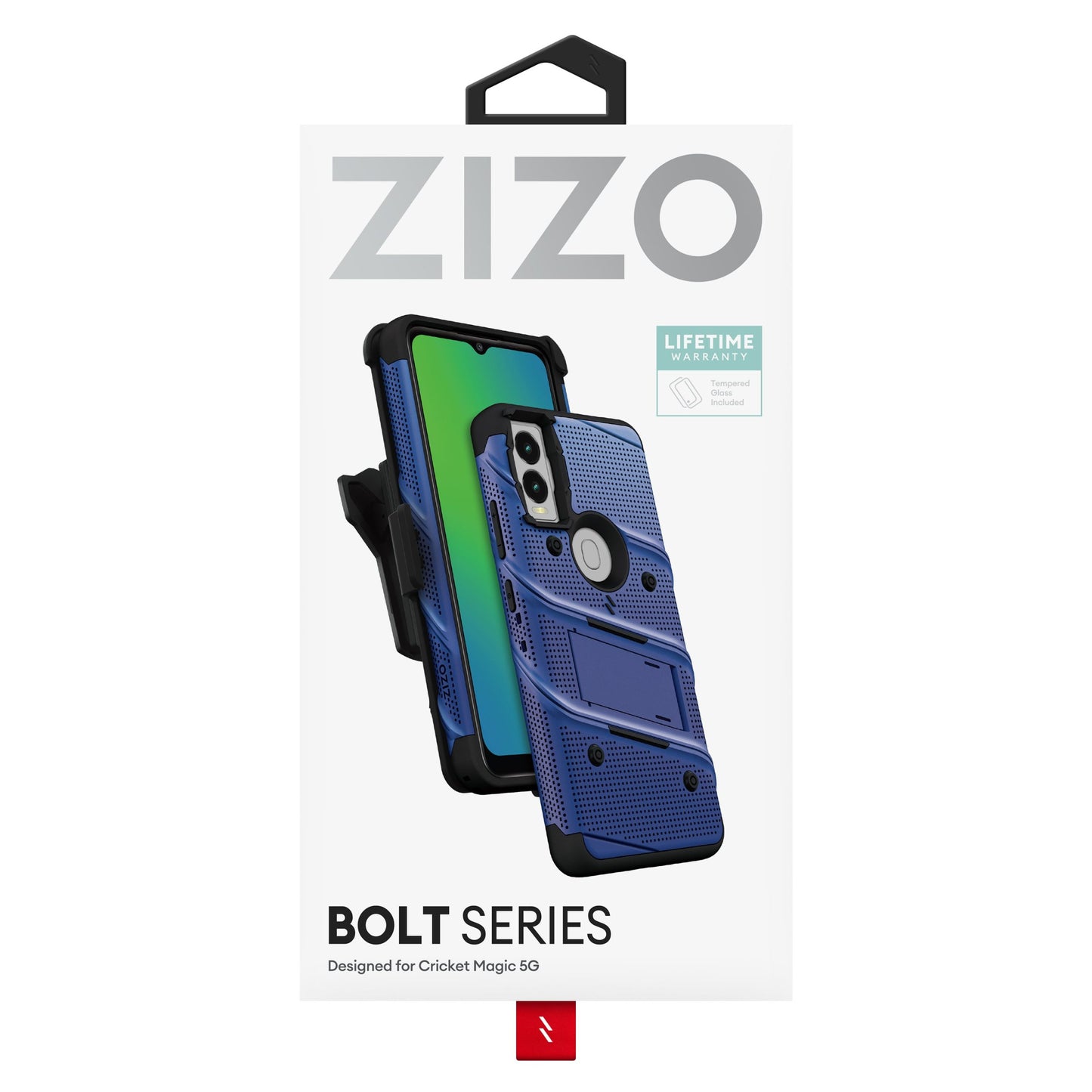 ZIZO BOLT BUNDLE CRICKET MAGIC 5G CASE WITH TEMPERED GLASS - BLUE (1106066)