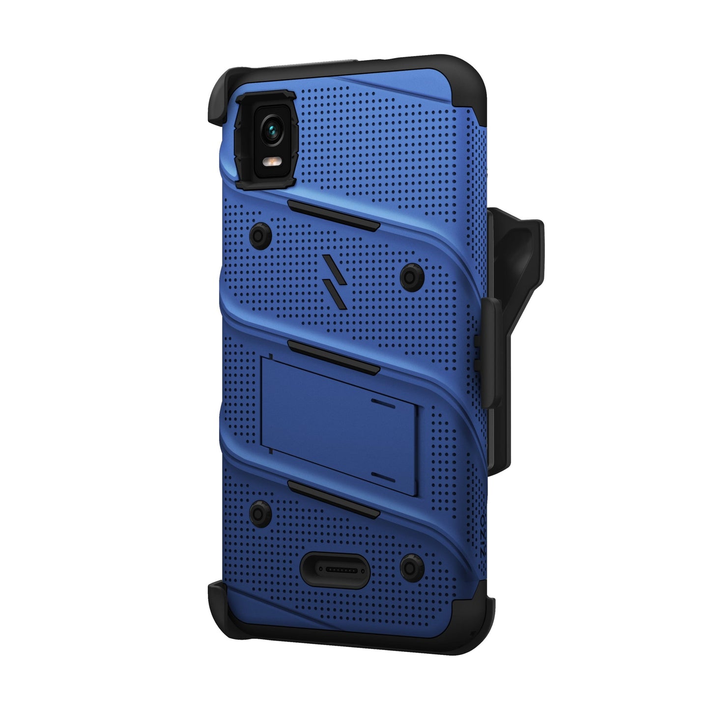 CRICKET VISION PLUS ZIZO BOLT BUNDLE CASE WITH TEMPERED GLASS - BLUE (1103866)