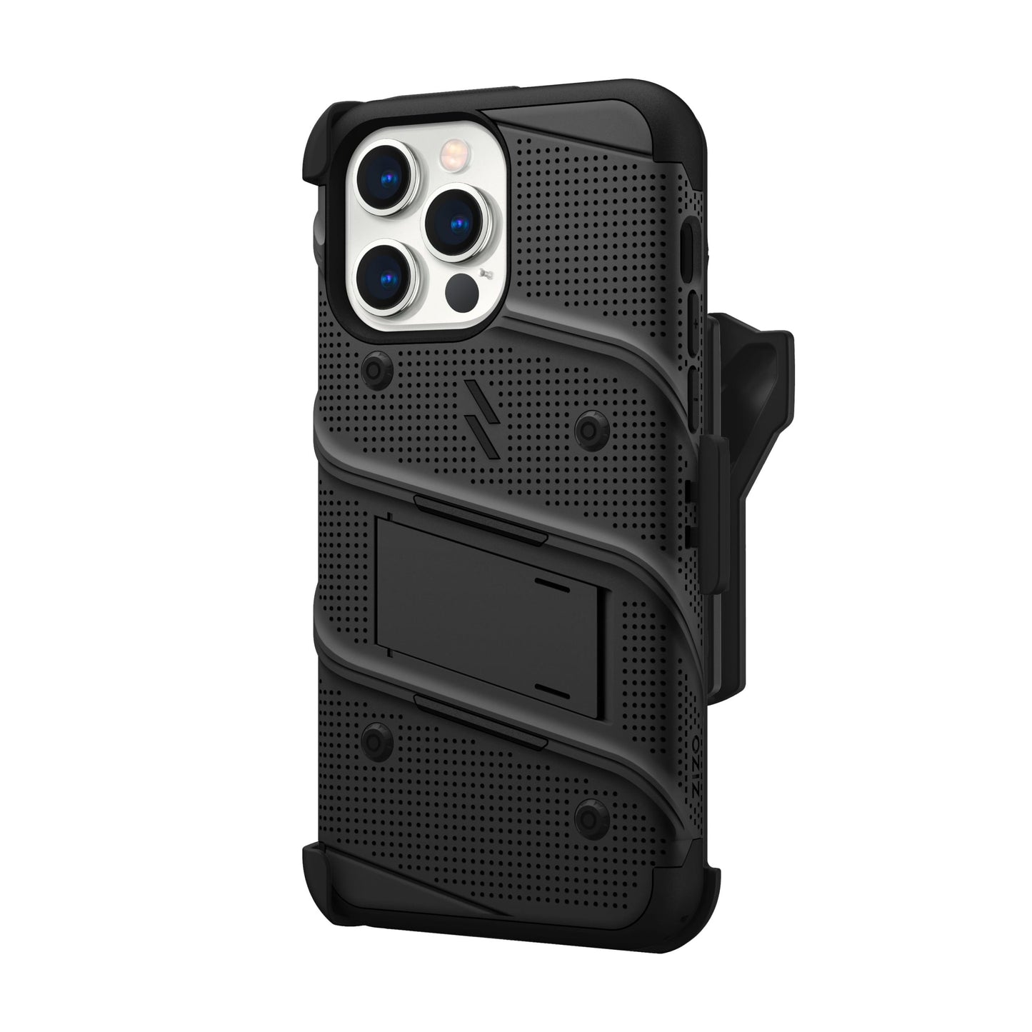 APPLE IPHONE 14 PRO MAX (6.7) ZIZO BOLT BUNDLE CASE WITH TEMPERED GLASS - BLACK & BLACK (1104771)