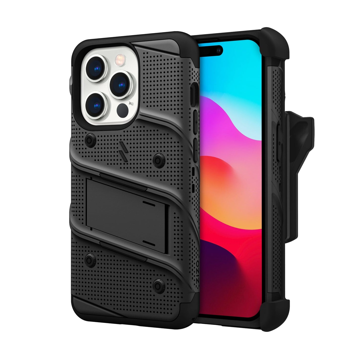 ZIZO BOLT BUNDLE IPHONE 15 PRO MAX CASE WITH TEMPERED GLASS - BLACK (1106172)