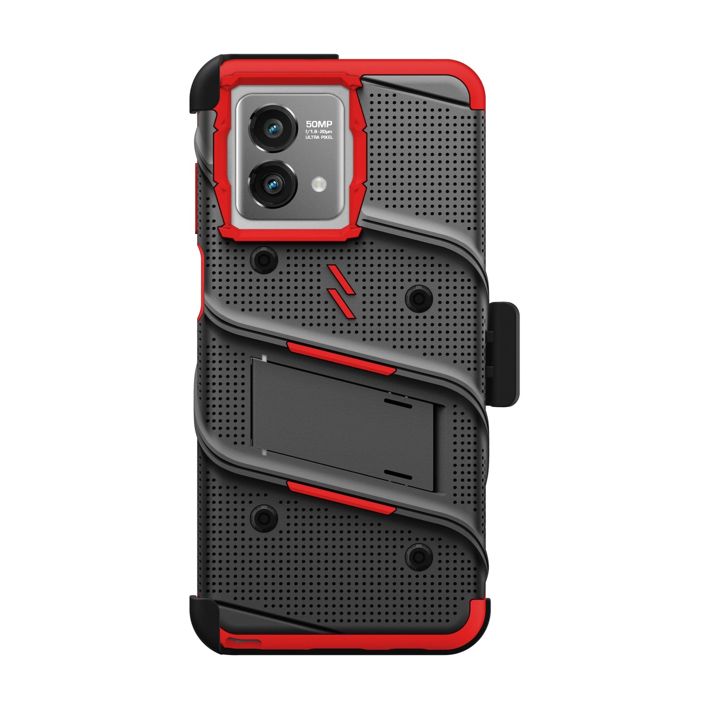 MOTO G STYLUS (2023) / MOTO G STYLUS 5G (2023) ZIZO BOLT BUNDLE CASE WITH TEMPERED GLASS - RED (1105796)