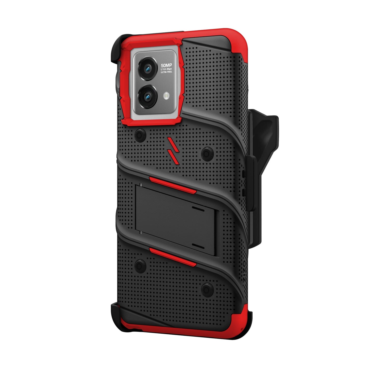 MOTO G STYLUS (2023) / MOTO G STYLUS 5G (2023) ZIZO BOLT BUNDLE CASE WITH TEMPERED GLASS - RED (1105796)