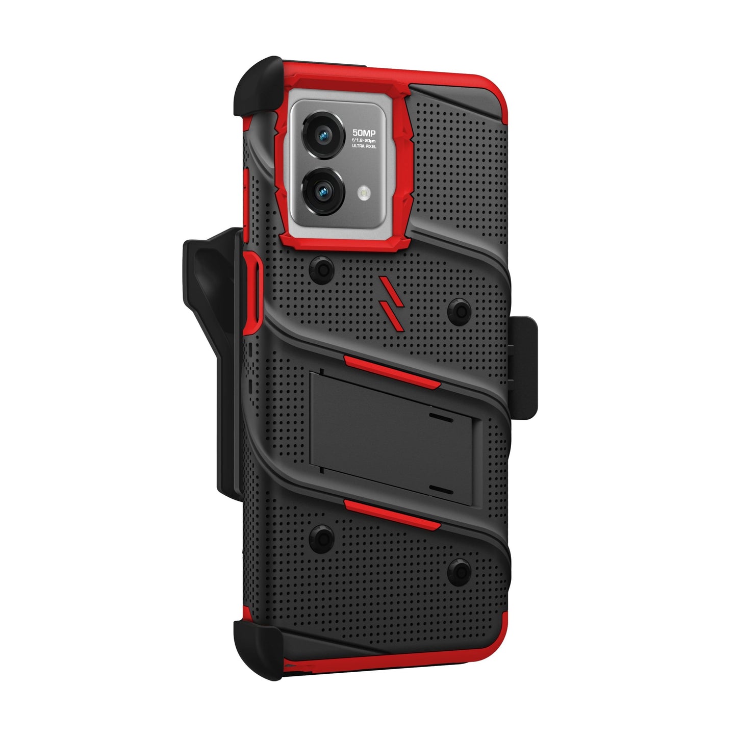 MOTO G STYLUS (2023) / MOTO G STYLUS 5G (2023) ZIZO BOLT BUNDLE CASE WITH TEMPERED GLASS - RED (1105796)
