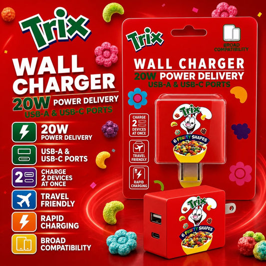 CANDY 20W WALL CHARGER - EWALTR-12-ST - TRIX ( 1108017) (MSRP $59.99)