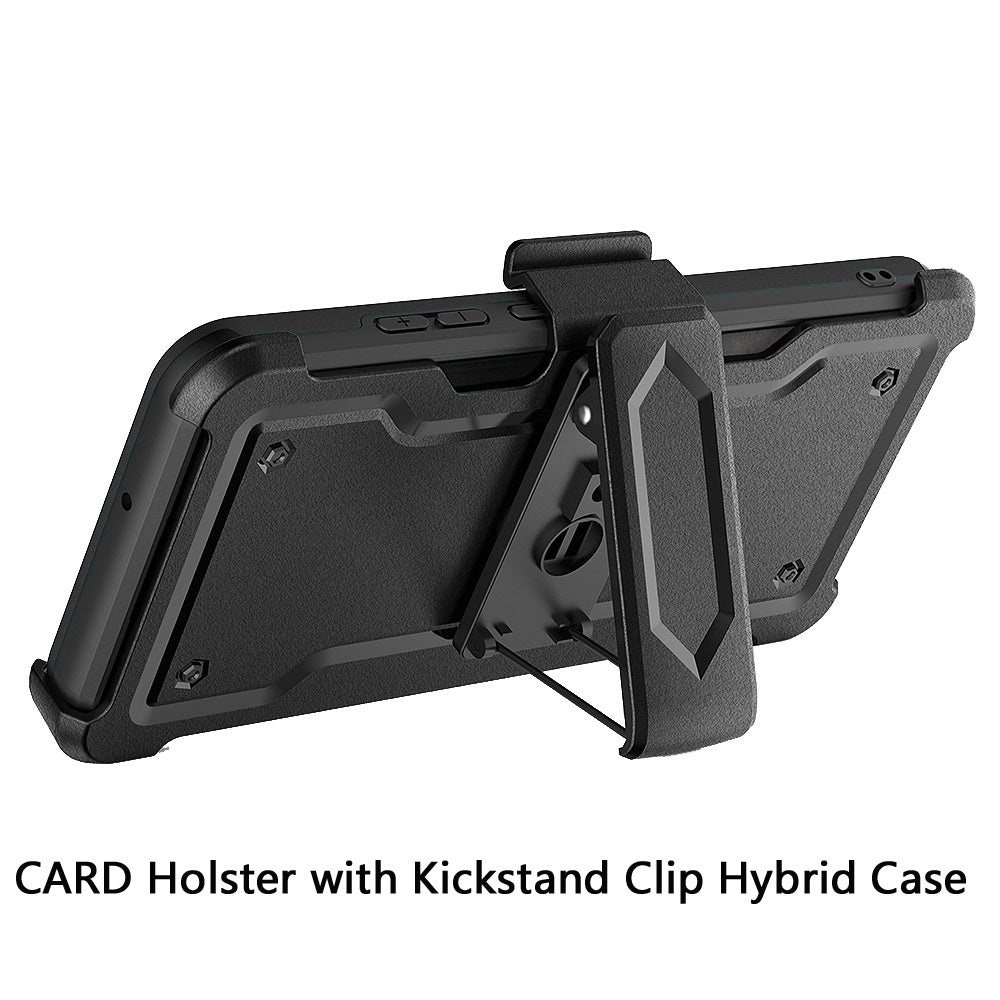 Samsung Galaxy A13 5G CARD Holster with Kickstand Clip Hybrid Case Cover - Black (1103127)