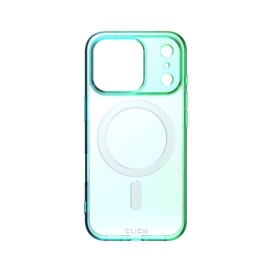 CLICK Clear Ombre MagSafe Series iPhone 17 Pro Max Case - Green Blue ( 1103500) (MSRP $59.99)