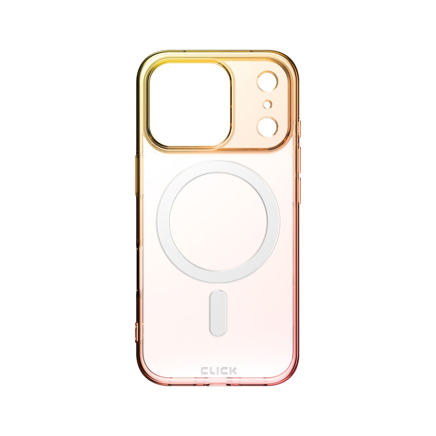 CLICK Clear Ombre MagSafe Series iPhone 17 Pro Case - Yellow Pink ( 1103496) (MSRP $59.99)