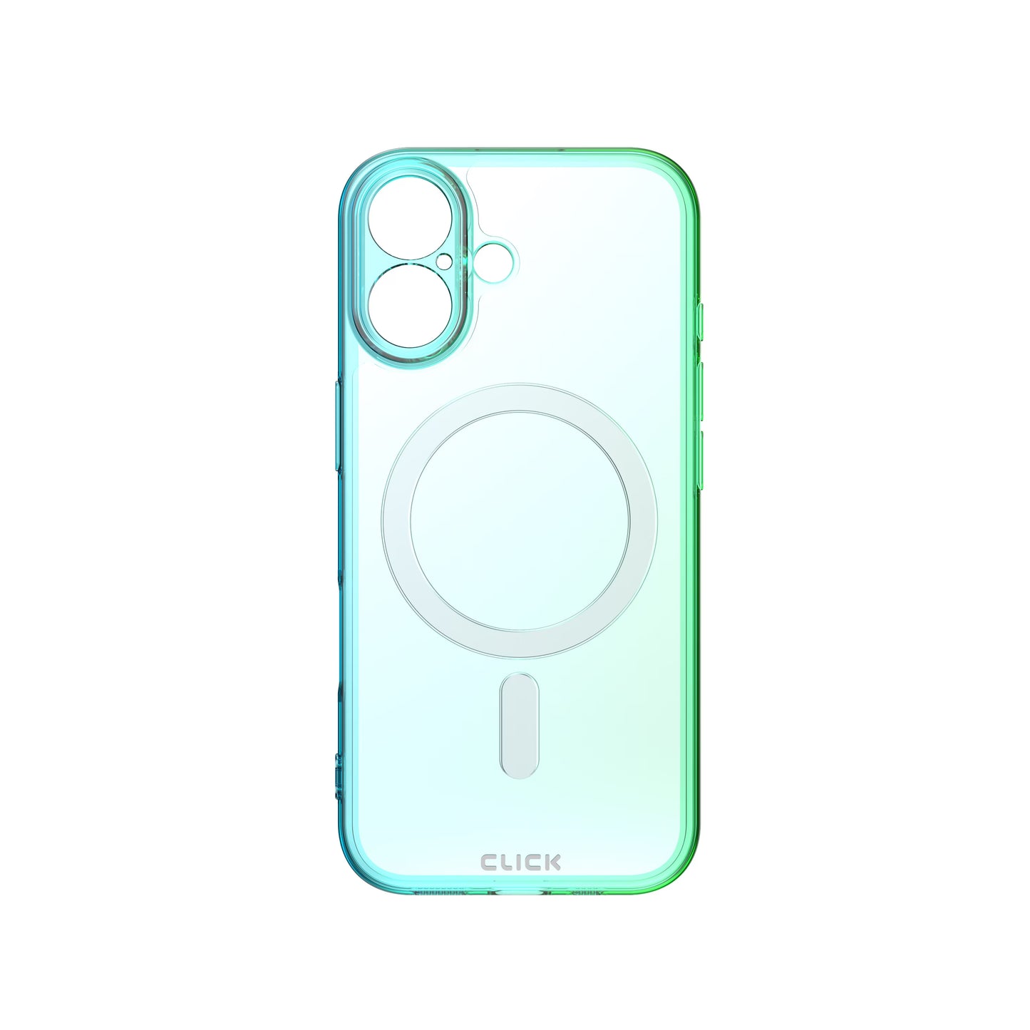 CLICK Clear Ombre MagSafe Series iPhone 17 Case - Green Blue ( 1103491) (MSRP $59.99)