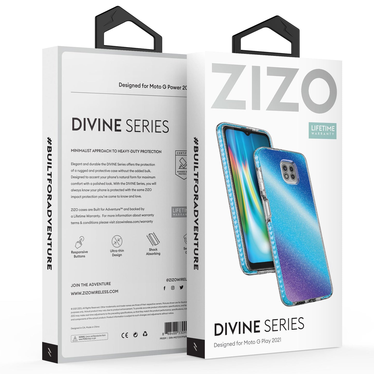 MOTO G POWER (2021) ZIZO DIVINE SERIES CASE - PRISM (1100479)