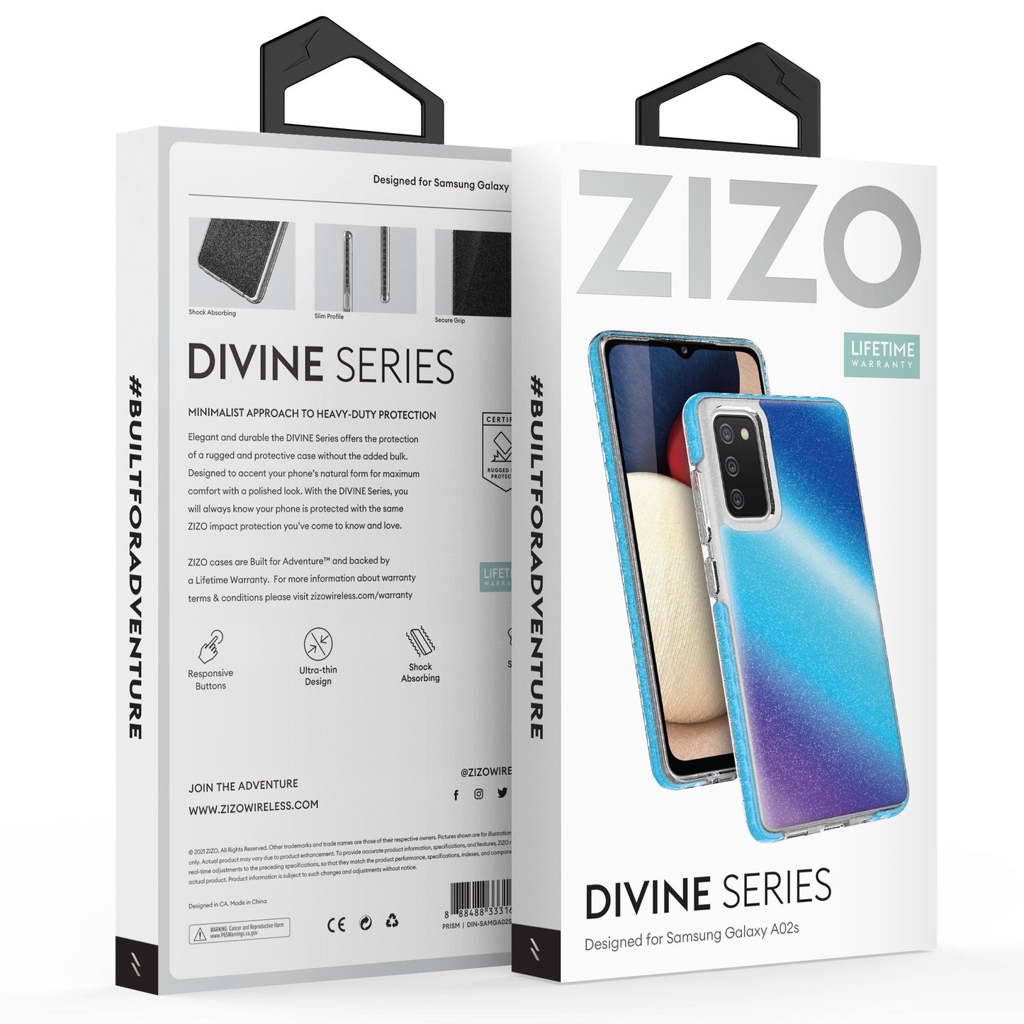 SAMSUNG GALAXY A02s ZIZO DIVINE SERIES CASE - PRISM (1101039)
