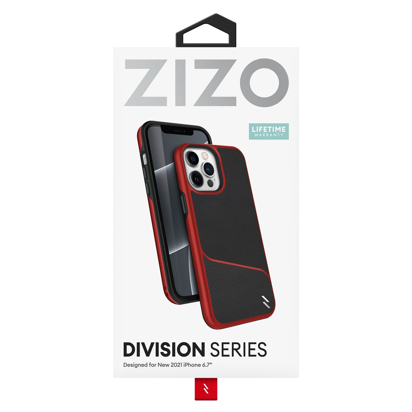 Apple iPhone 13 Pro Max 6.7 ZIZO Division Series Case - Red & Black (1101905)