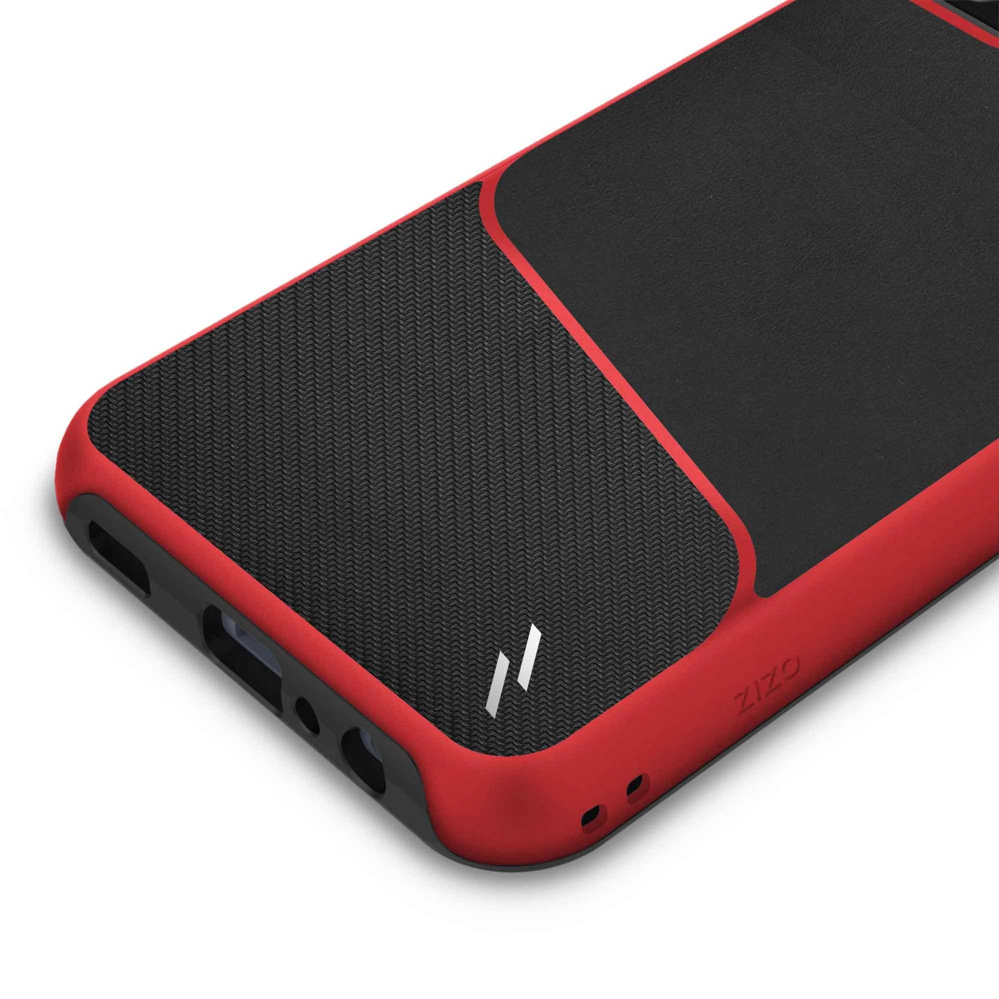 SAMSUNG GALAXY A02s ZIZO DIVISION SERIES CASE - RED & BLACK (1101046)