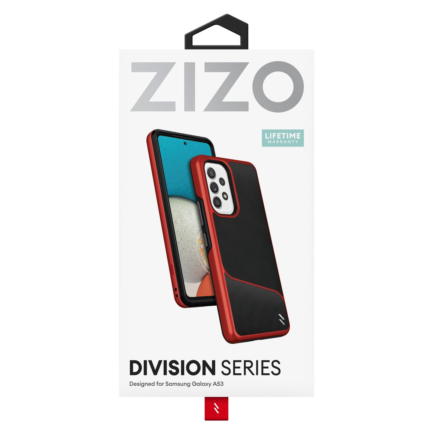 SAMSUNG GALAXY A53 5G ZIZO DIVISION SERIES CASE - BLACK & RED (1103574)