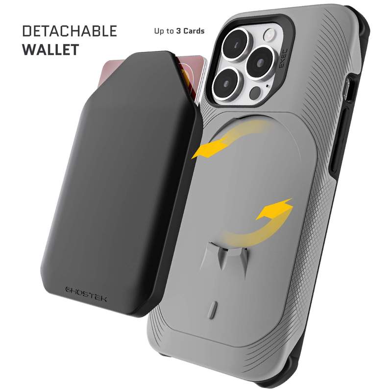 Apple iPhone 13 Pro Ghostek Exec Series Cardholder Wallet Magsafe Case - Gray (1102952)