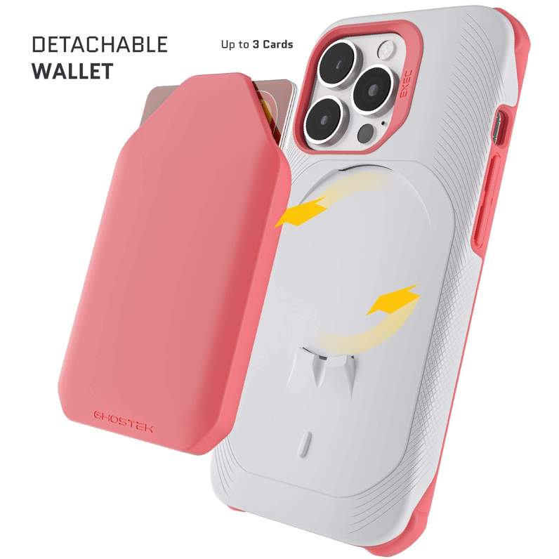 Apple iPhone 13 Pro Max Ghostek Exec Series Cardholder Wallet Magsafe Case - Pink (1102954)
