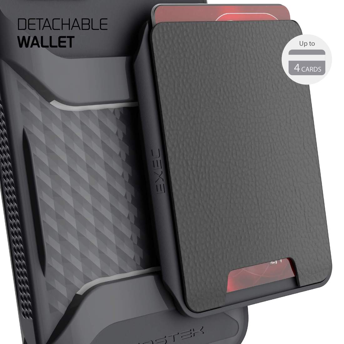 Apple iPhone 12 Pro Max Ghostek EXEC Magnetic Wallet Case with Card Holder - Black (1101723)