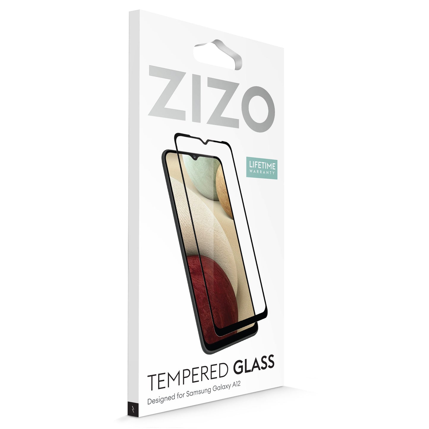 GALAXY A12 ZIZO TEMPERED GLASS SCREEN PROTECTOR - BLACK (1100612)