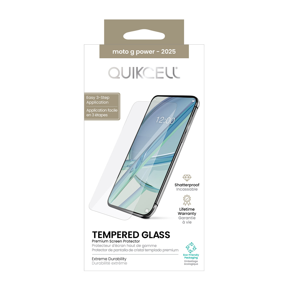 Moto G Power 2025 Quikcell Tempered Glass Screen Protector - Clear (1102683)