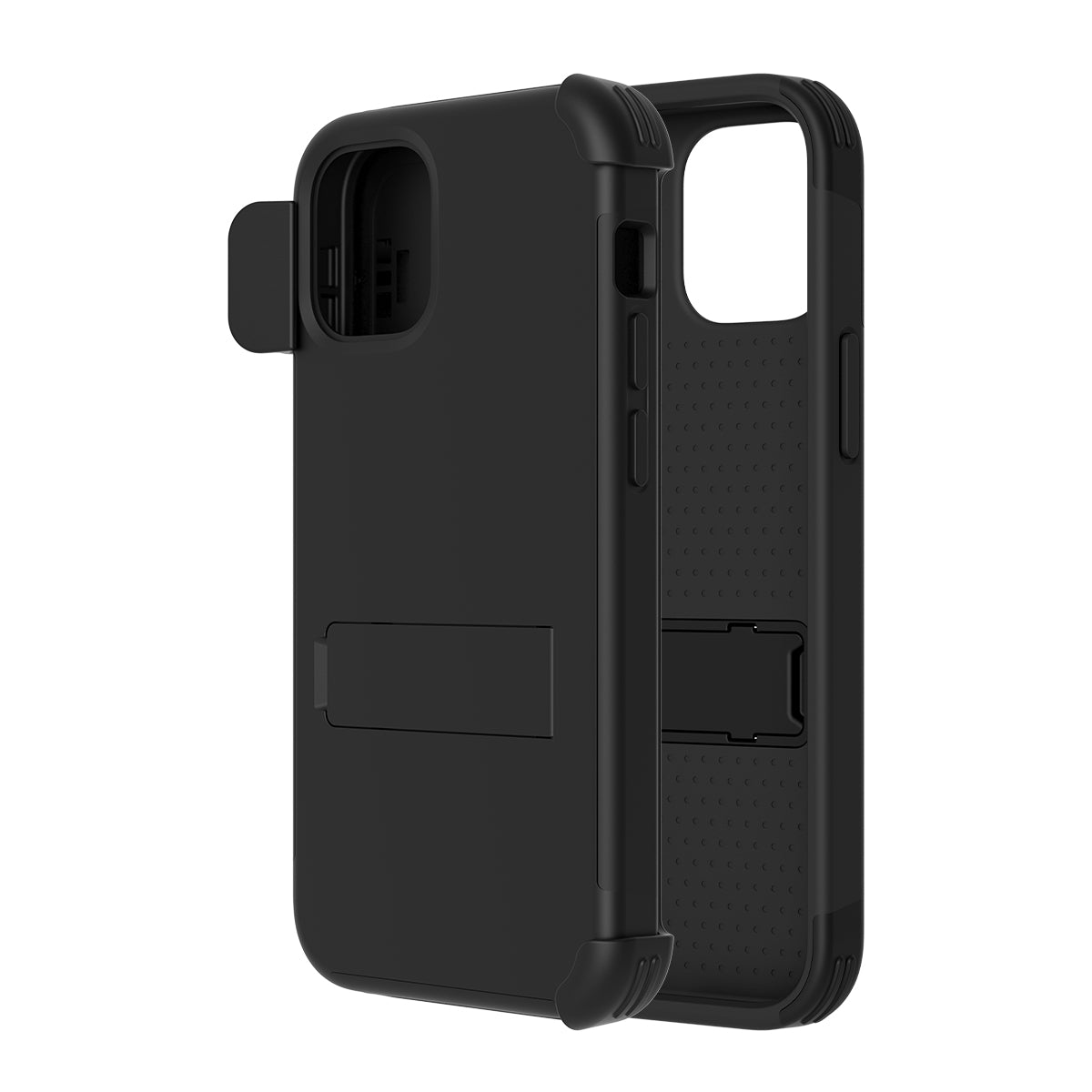 Apple iPhone 12 Pro Max Quikcell ADVOCATE + HOLSTER Kickstand Case - Ebony Black (1102572)