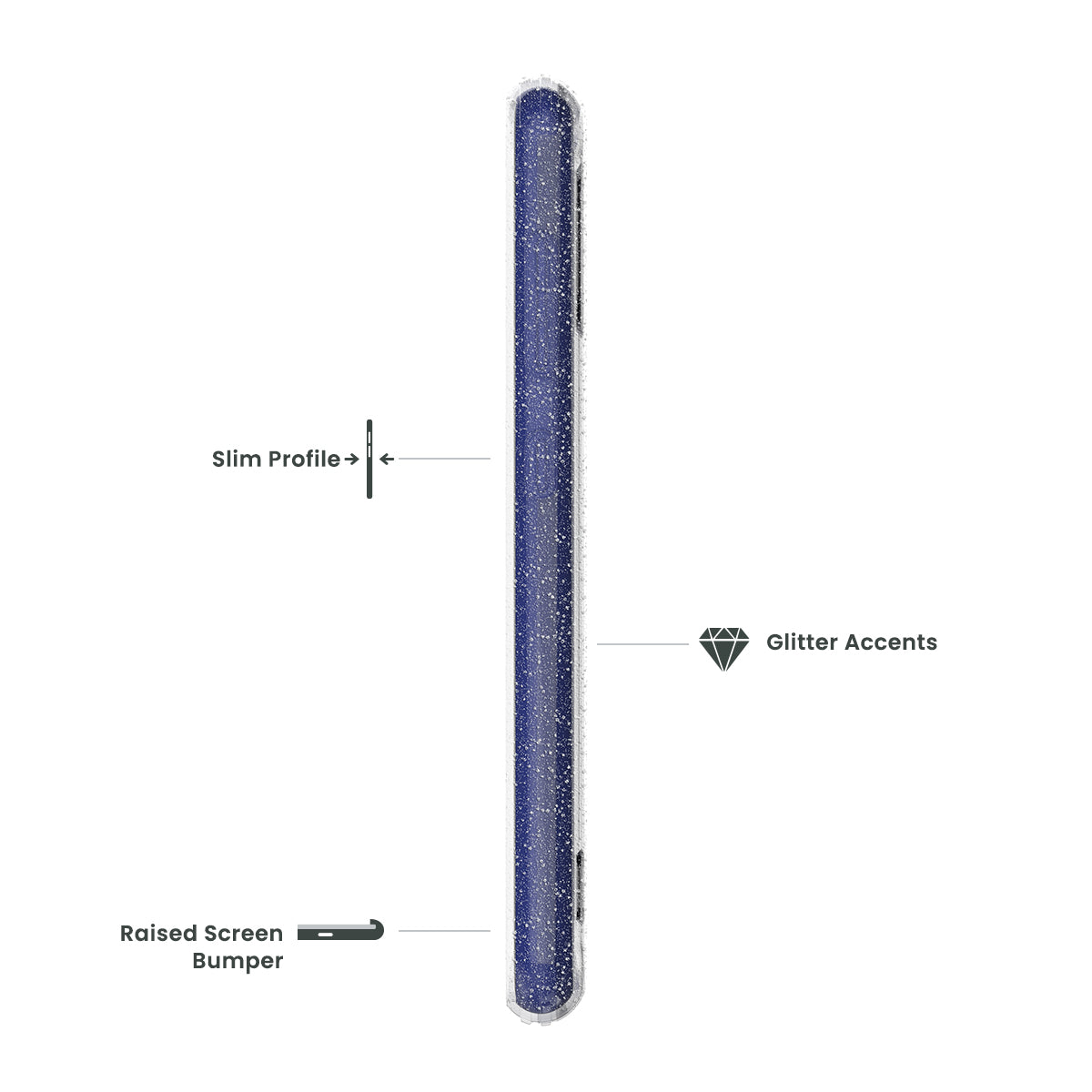 Cricket Debut Quikcell Icon Fashion Case - SILVER SHIMMER (1103095)
