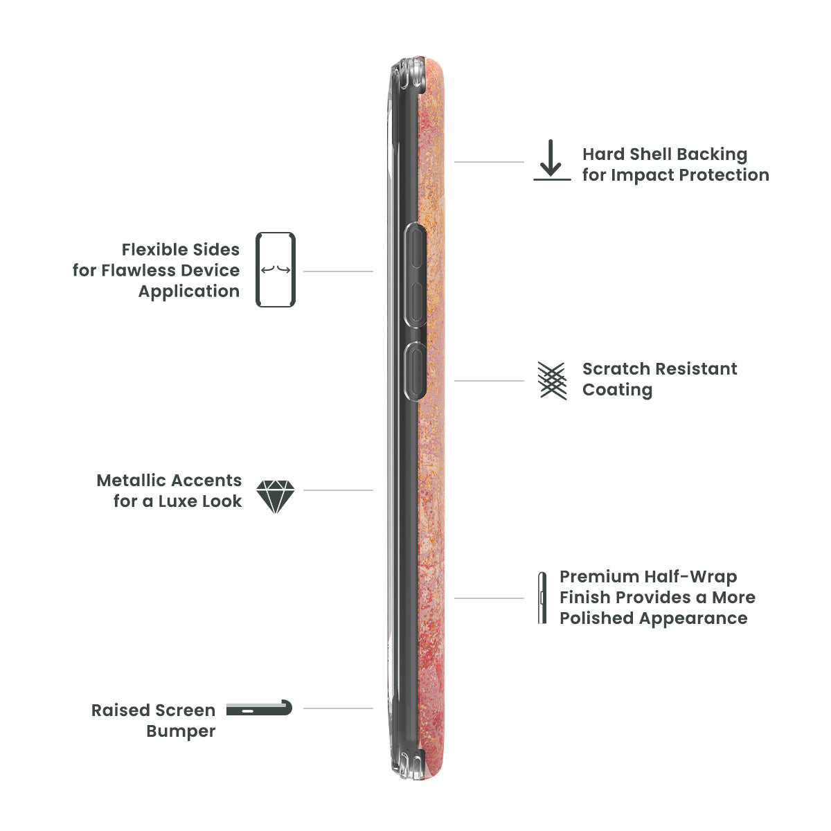 Cricket Vision Plus Quikcell ICON Fashion Case - GOLDEN SUNRISE (1103855)