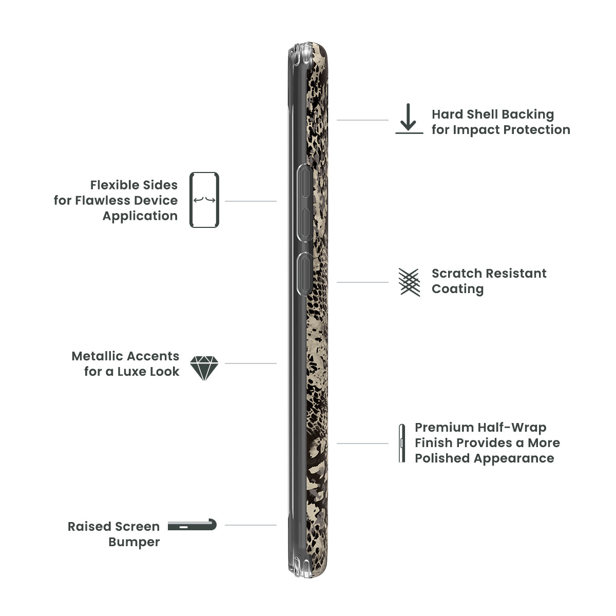 Cricket Vision Plus Quikcell ICON Fashion Case - MIDNIGHT PYTHON (1103856)
