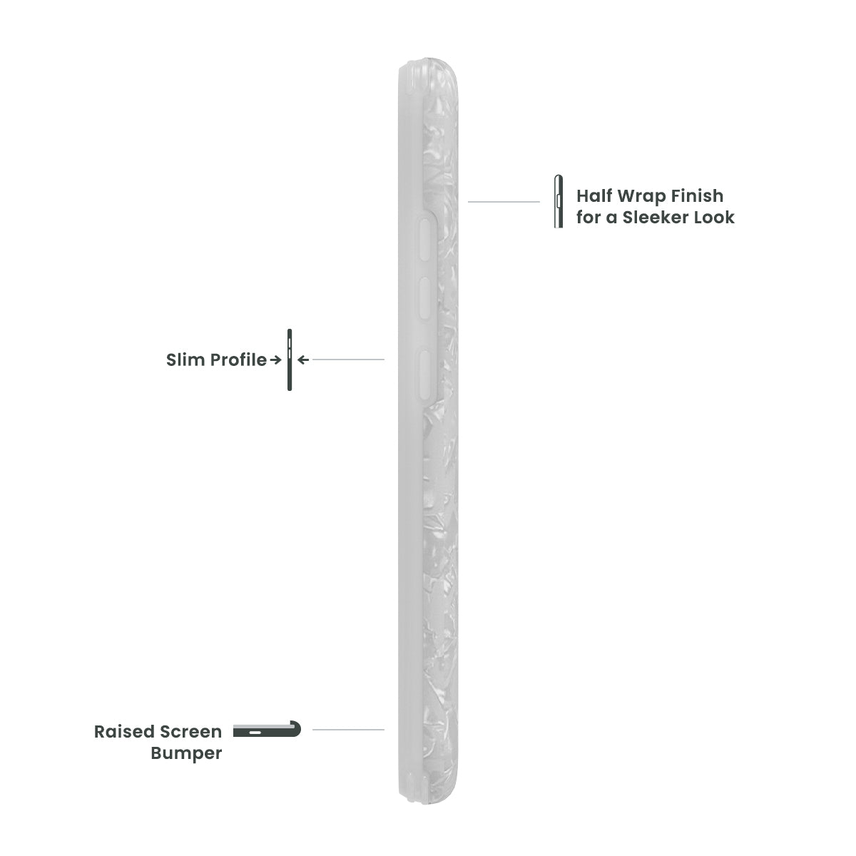 QUIKCELL Cricket Debut Smart ICON Fashion Case MOTHER OF PEARL (1104909)