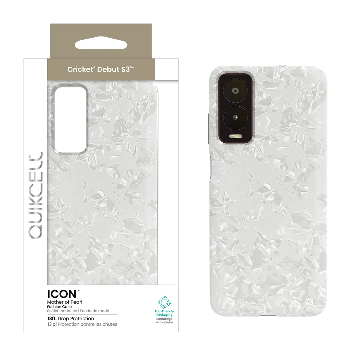 Quikcell Cricket Debut S3 ICON Fashion Case Mother of Pearl (1107646)
