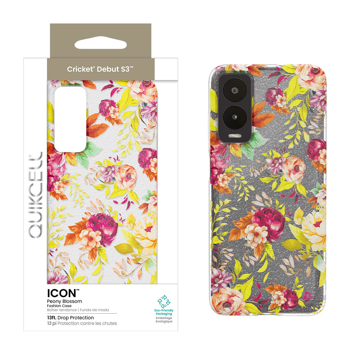 Quikcell Cricket Debut S3 ICON Fashion Case Peony Blossom (1107641)