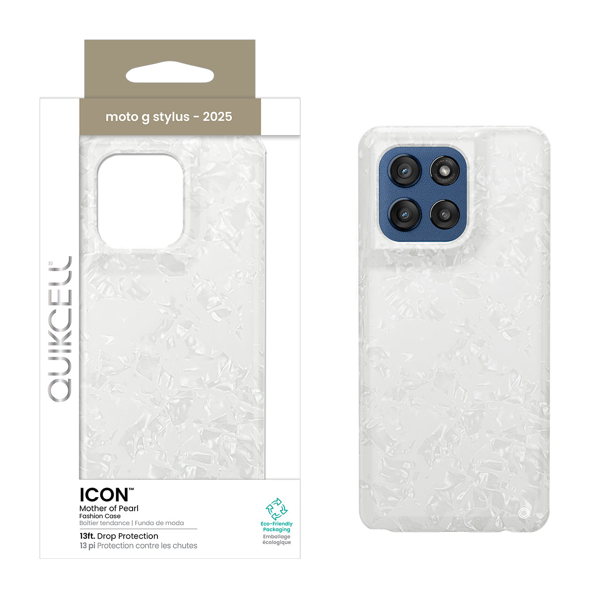 Quikcell Moto G Stylus 2025 ICON Fashion Case Mother of Pearl (1102908)