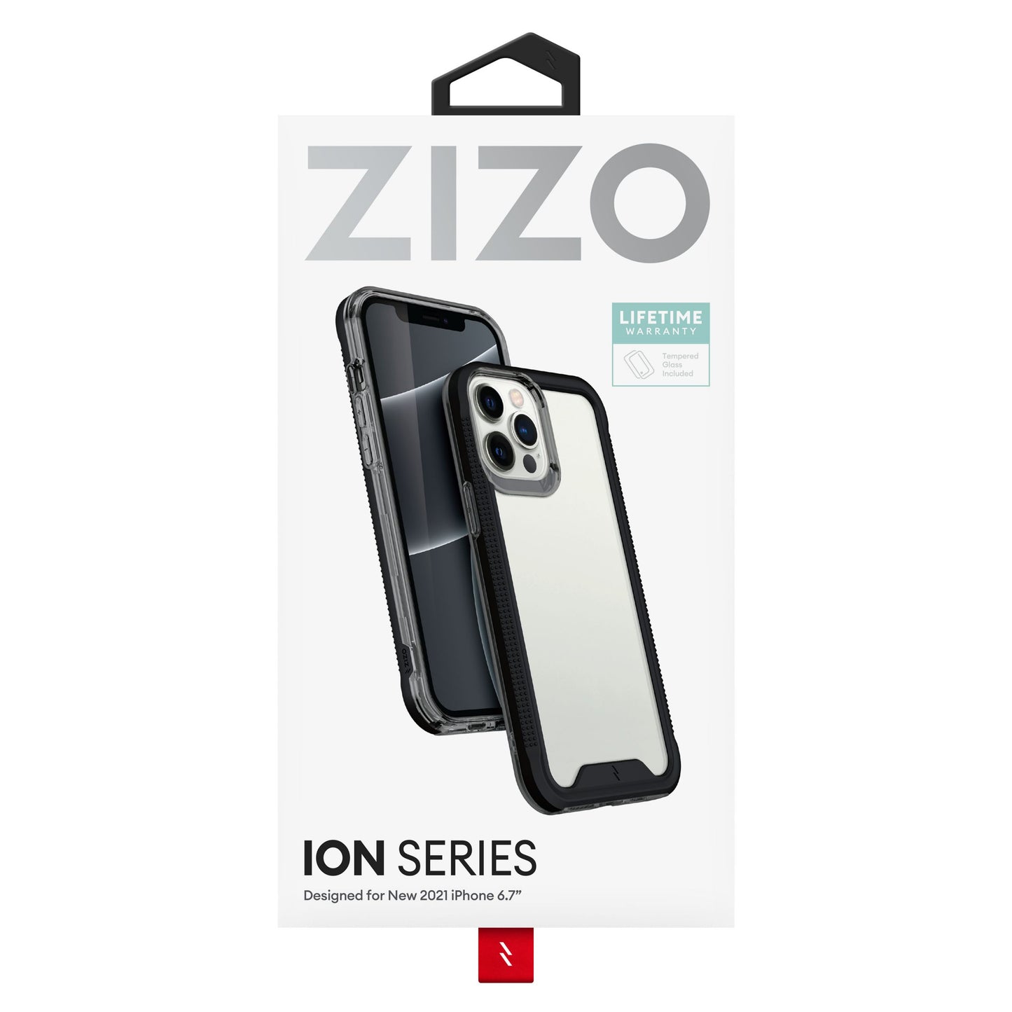 Apple iPhone 13 Pro Max 6.7 ZIZO ION Series Case with Tempered Glass - Smoke & Black (1101900)