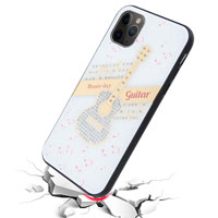 APPLE IPHONE 11 PRO - MOBILIZE JEWEL HYBRID CASE W/ DIAMONDS - GUITAR JEWEL White (4871)