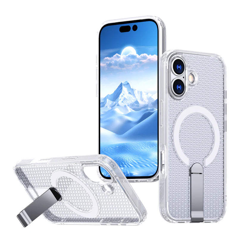 iPhone 17 Luxury Heat Dissipation Cooling Stand Bracket Magnetic For Magsafe Case - Clear (1103222) (MSRP $59.99)